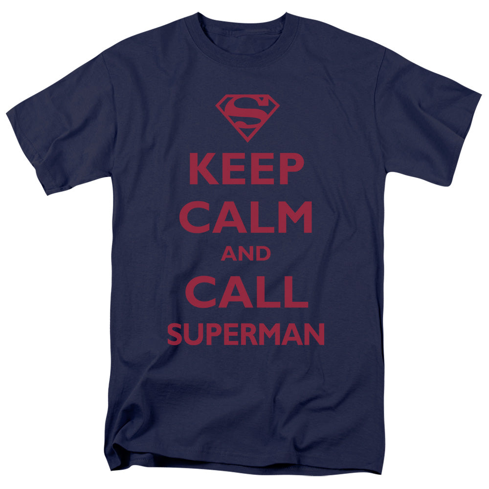 SUPERMAN/CALL SUPERMAN - S/S ADULT 18/1 - NAVY