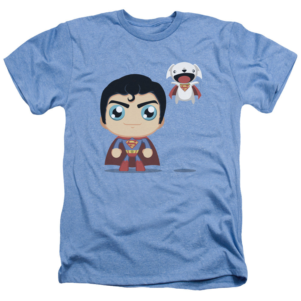 SUPERMAN/CUTE SUPERMAN - ADULT HEATHER - LIGHT BLUE