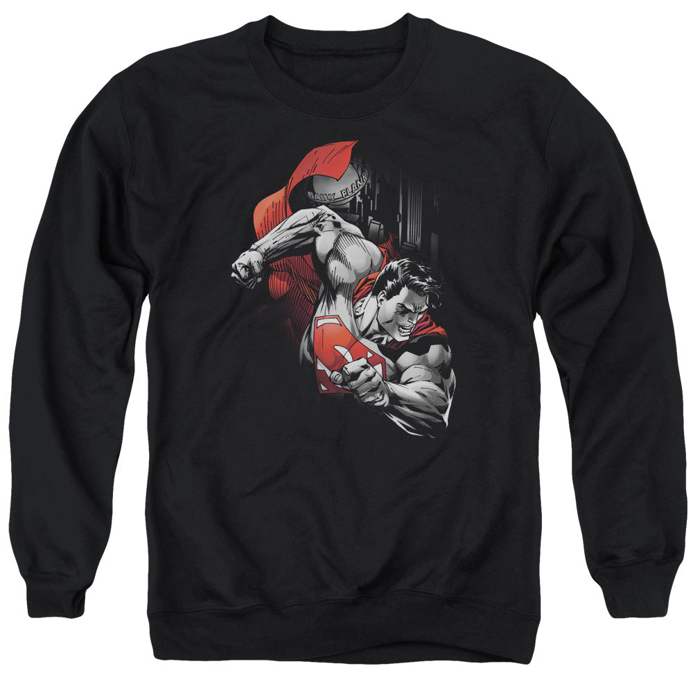 SUPERMAN/MY CITY - ADULT CREWNECK SWEATSHIRT - BLACK