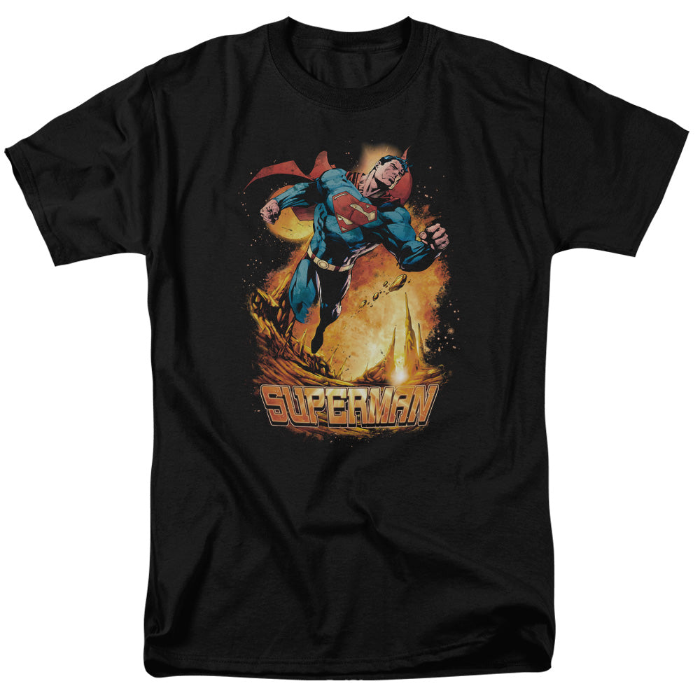 SUPERMAN/SPACE CASE - S/S ADULT 18/1 - BLACK