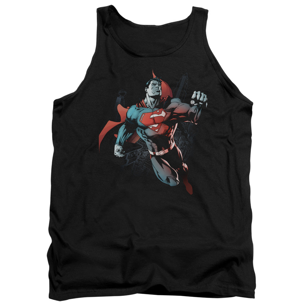 SUPERMAN/UP IN THE SKY - ADULT TANK - BLACK