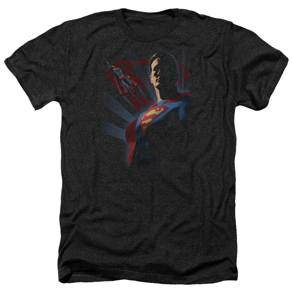 SUPERMAN/SUPER DECO - ADULT HEATHER - BLACK