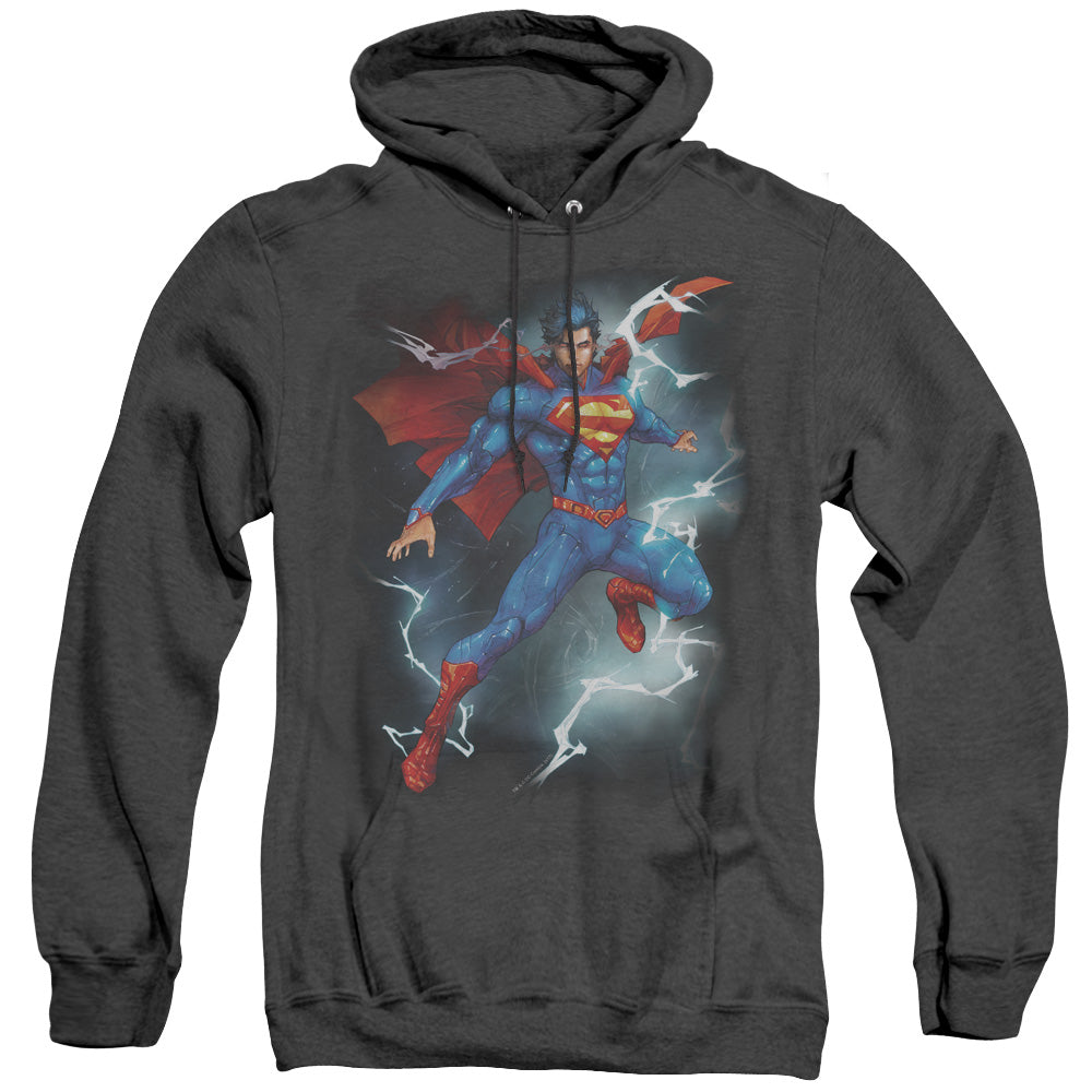 SUPERMAN/ANNUAL #1 COVER - ADULT HEATHER HOODIE - BLACK