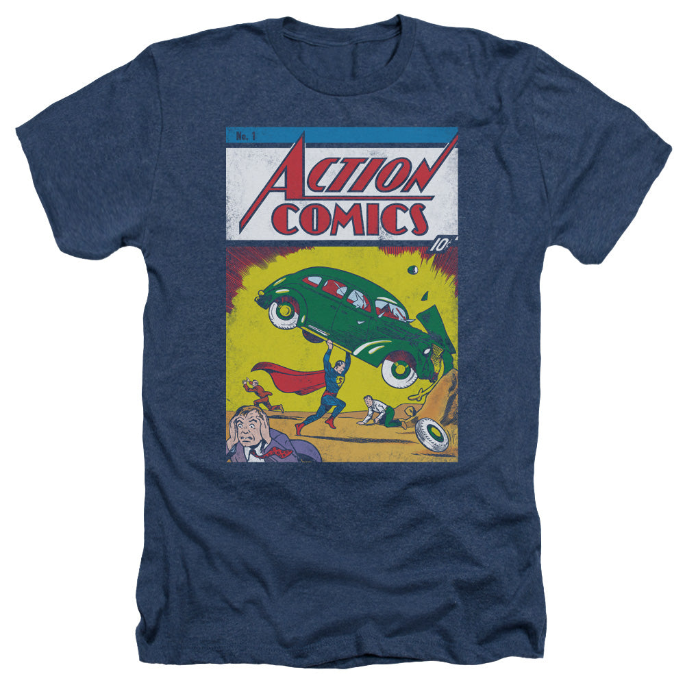SUPERMAN/ACTION NO. 1 - ADULT HEATHER - NAVY