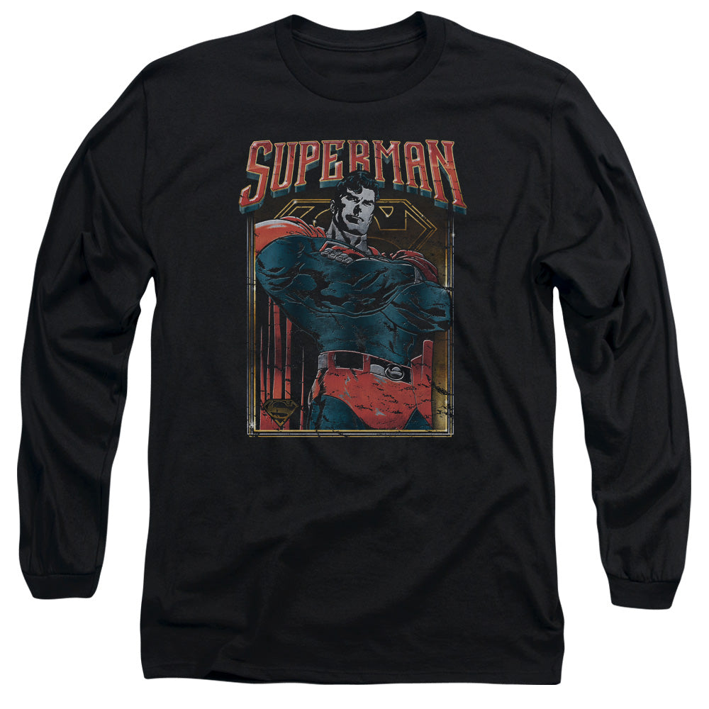 SUPERMAN/HEAD BANG -  L/S ADULT 18/1  - BLACK