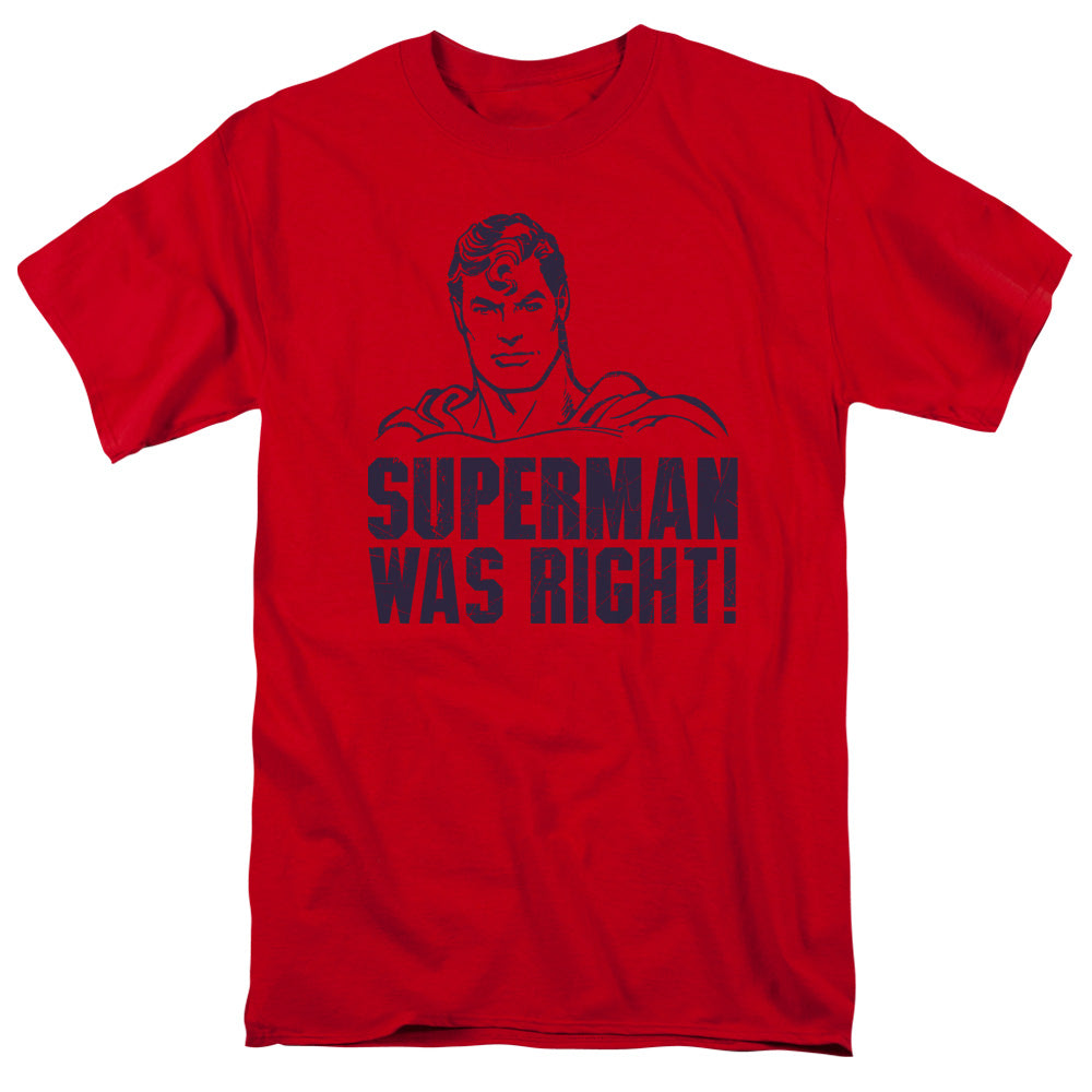 SUPERMAN/WAS RIGHT - S/S ADULT 18/1  -  RED