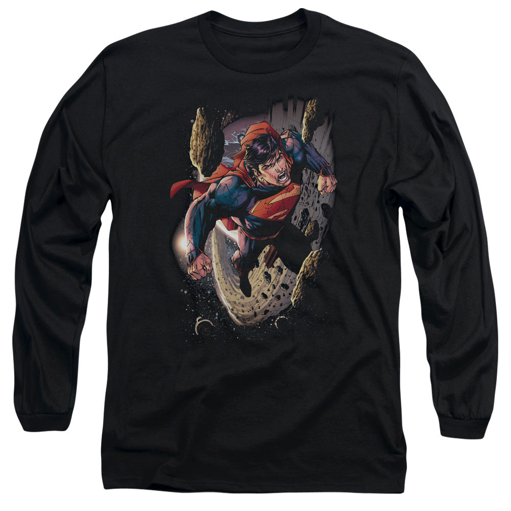 SUPERMAN/ORBIT -  L/S ADULT 18/1  - BLACK