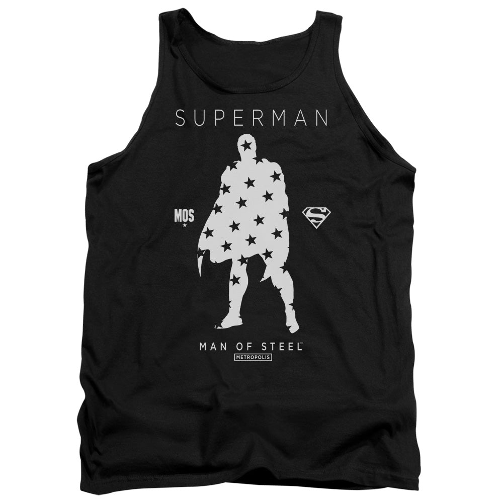 SUPERMAN/STAR SILHOUETTE - ADULT TANK - BLACK
