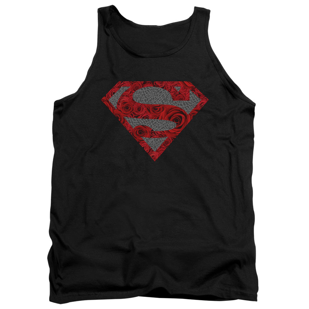 SUPERMAN/ELEPHANT ROSE SHIELD - ADULT TANK - BLACK