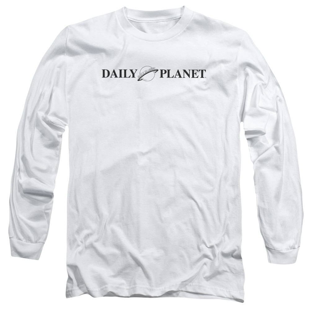 SUPERMAN/DAILY PLANET LOGO -  L/S ADULT 18/1  - WHITE