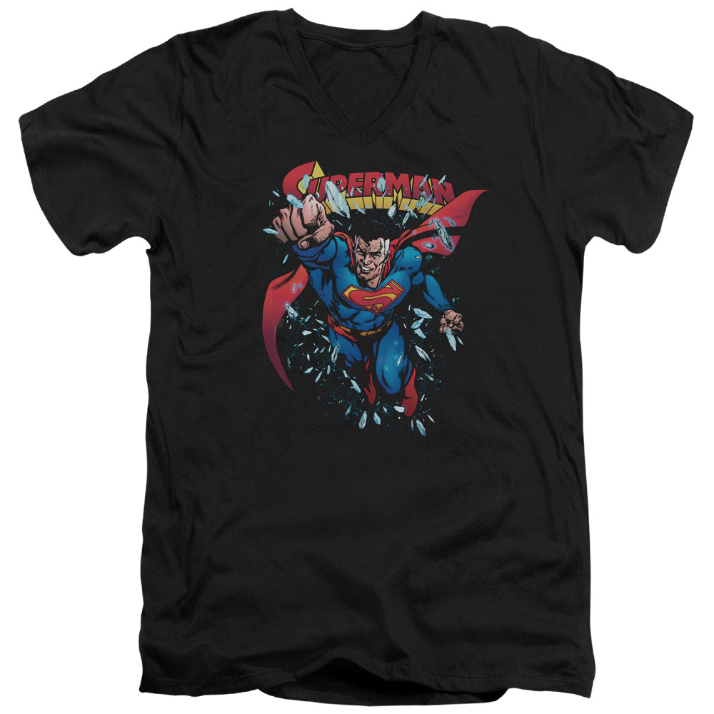 SUPERMAN/OLD MAN KAL - S/S ADULT V-NECK 30/1 - BLACK