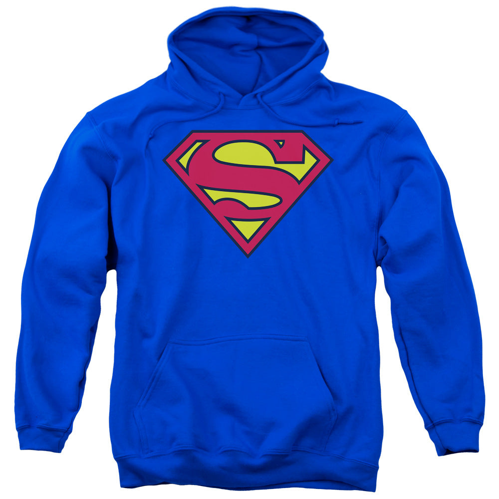 SUPERMAN/CLASSIC LOGO - ADULT PULLOVER HOODIE - ROYAL BLUE