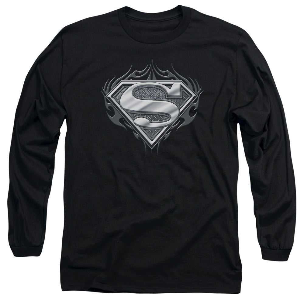 SUPERMAN/BIKER METAL - L/S ADULT 18/1 - BLACK