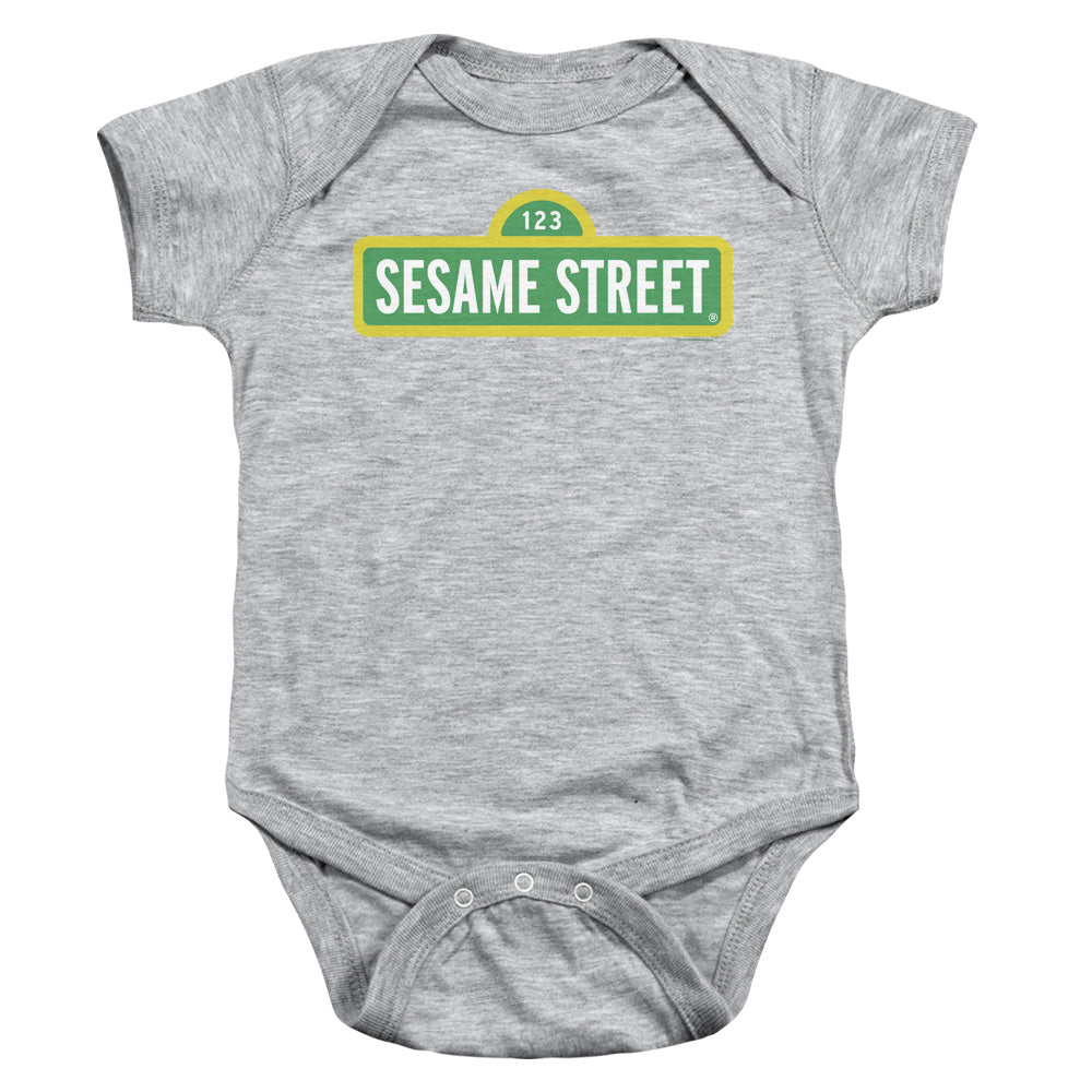 SESAME STREET/LOGO - INFANT SNAPSUIT - ATHLETIC HEATHER