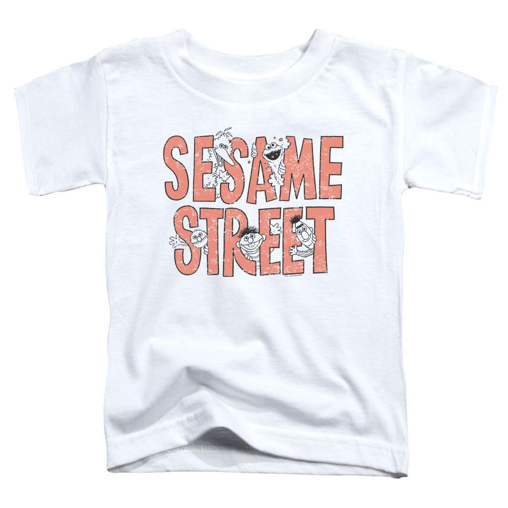 SESAME STREET/IN LETTERS - S/S TODDLER TEE - WHITE