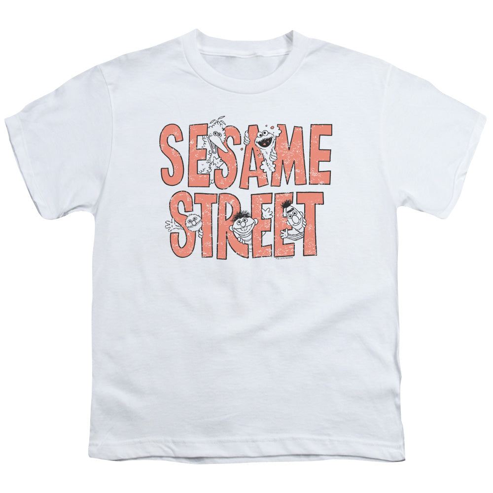 SESAME STREET/IN LETTERS - S/S YOUTH 18/1 - WHITE