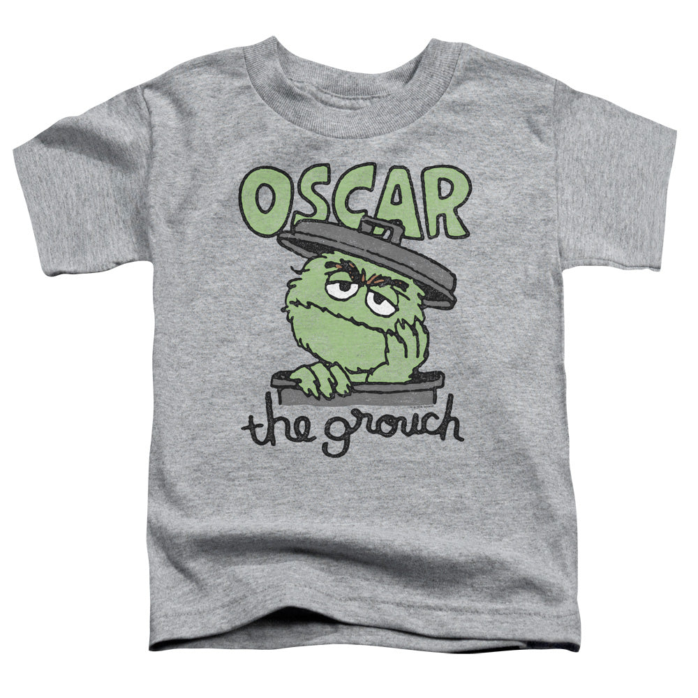 SESAME STREET/CANNED GROUCH - S/S TODDLER TEE - ATHLETIC HEATHER