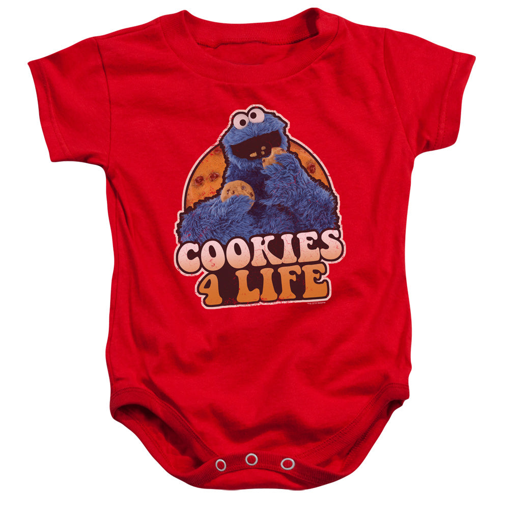SESAME STREET/COOKIES 4 LIFE - INFANT SNAPSUIT - RED