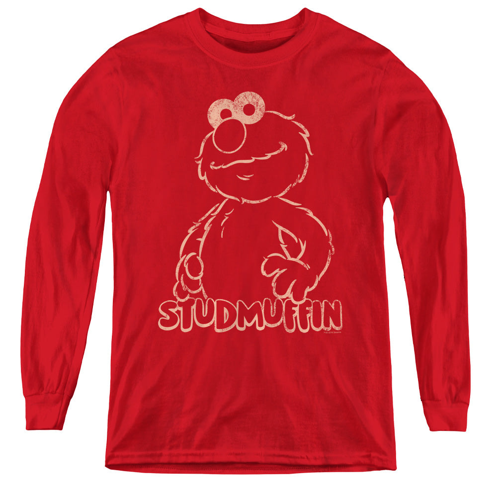 SESAME STREET/STUDMUFFIN - YOUTH LONG SLEEVE TEE - RED