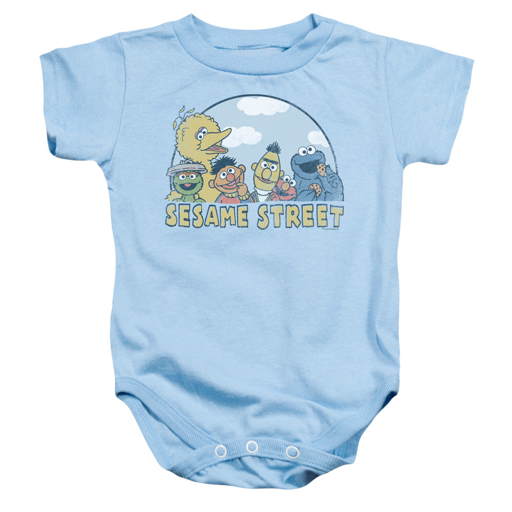 SESAME STREET/SESAME GROUP - INFANT SNAPSUIT - LIGHT BLUE