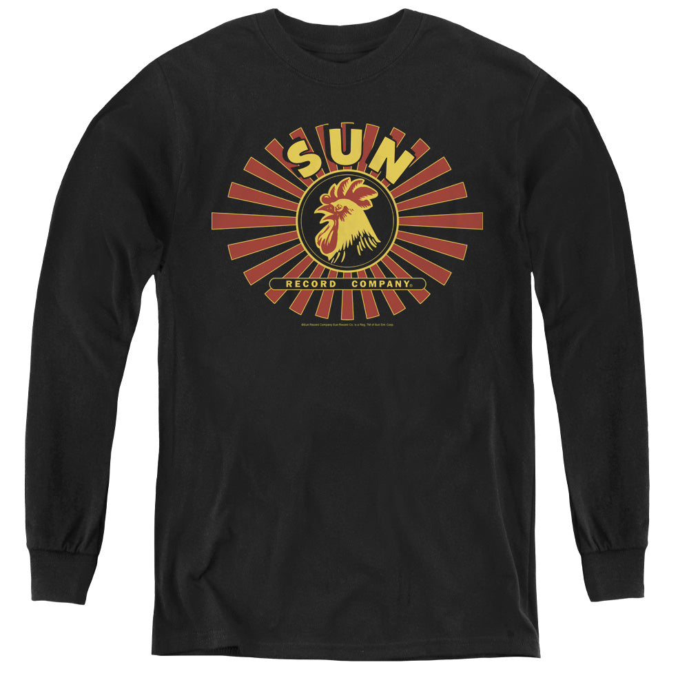 SUN/SUN RAY ROOSTER - YOUTH LONG SLEEVE TEE - BLACK
