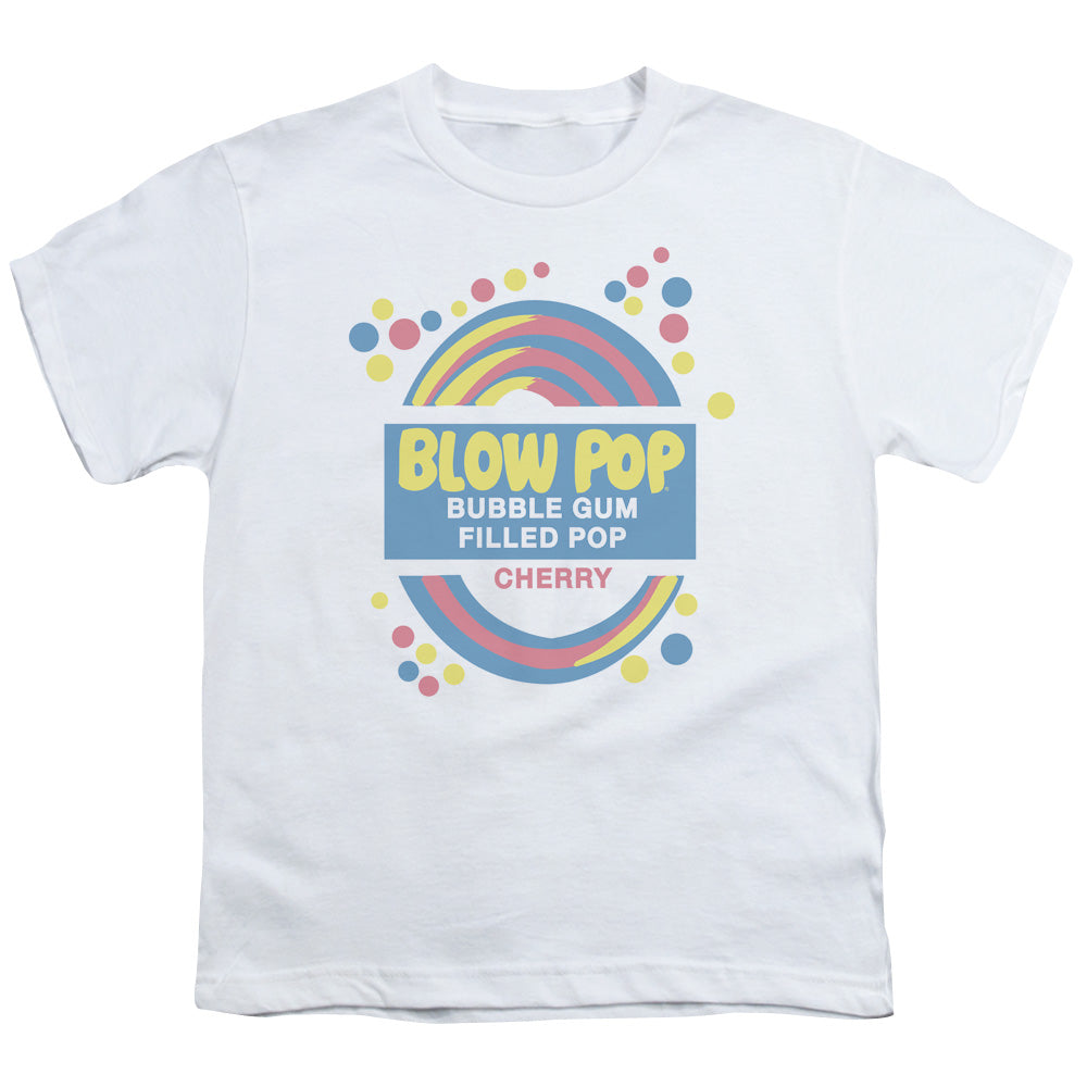 TOOTSIE ROLL/BLOW POP LABEL - S/S YOUTH 18/1 - WHITE