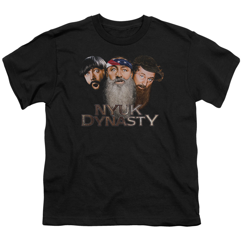 THREE STOOGES/NYUK DYNASTY 2 - S/S YOUTH 18/1 - BLACK