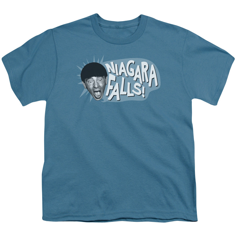 THREE STOOGES/NIAGARA FALLS - S/S YOUTH 18/1 - SLATE