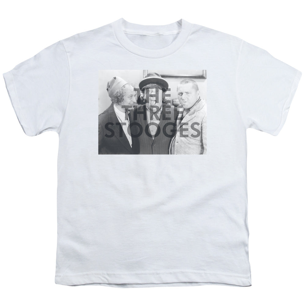 THREE STOOGES/CUTOFF - S/S YOUTH 18/1 - WHITE