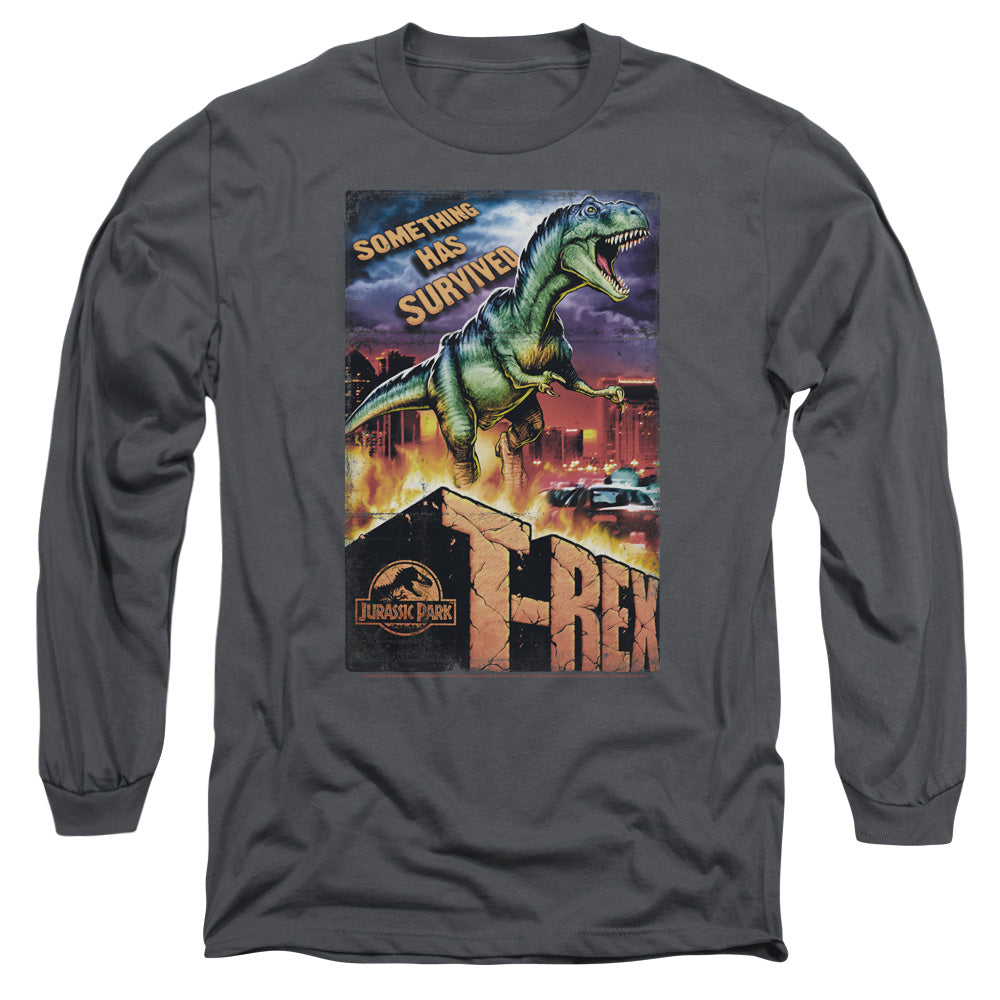 JURASSIC PARK/REX IN THE CITY - L/S ADULT 18/1 - CHARCOAL