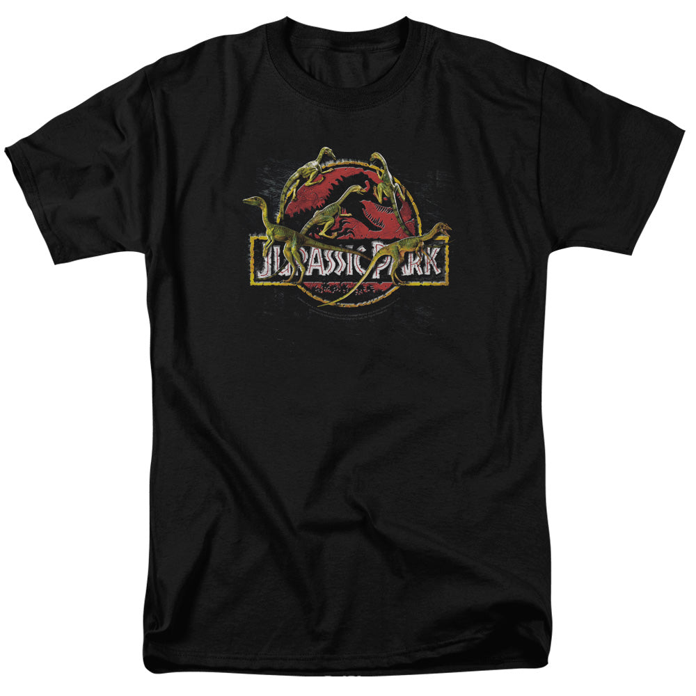 JURASSIC PARK/SOMETHING HAS SURVIVED - S/S ADULT 18/1 - BLACK