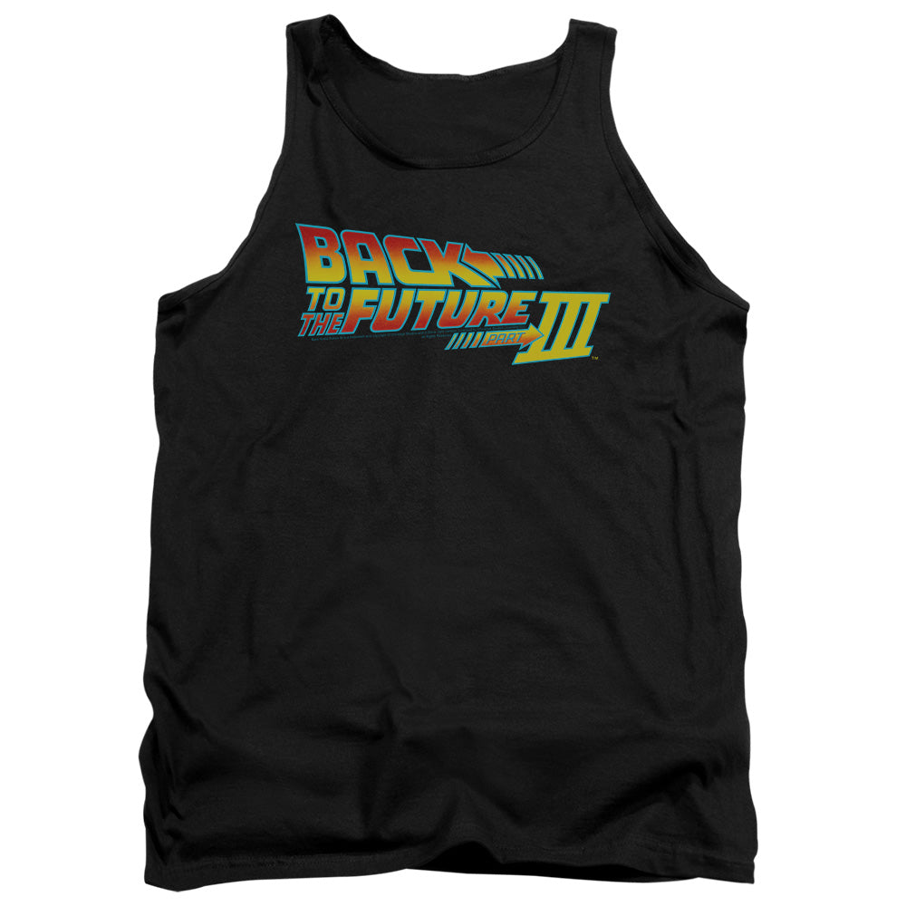BACK TO THE FUTURE III/LOGO - ADULT TANK - BLACK