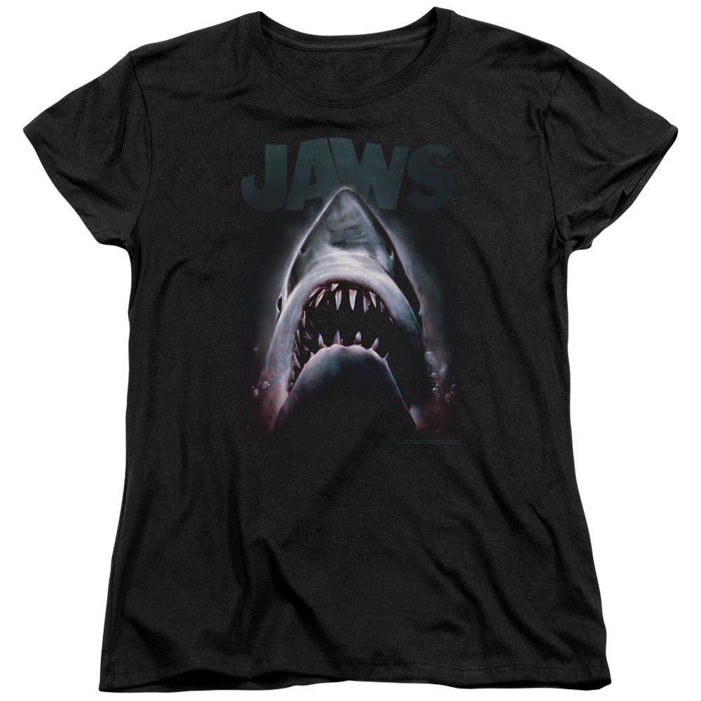 JAWS/TERROR IN THE DEEP - S/S WOMENS TEE - BLACK