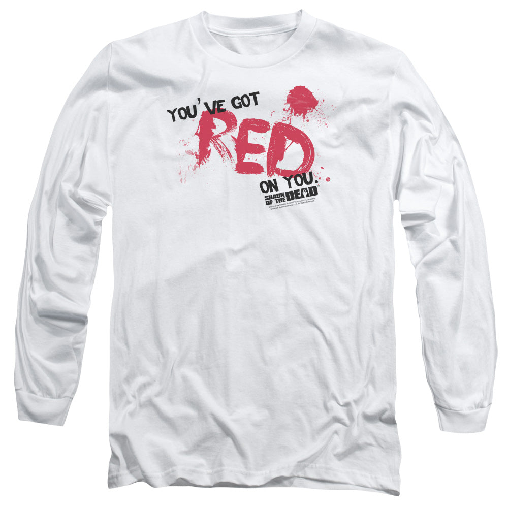 SHAUN OF THE DEAD/RED ON YOU - L/S ADULT 18/1 - WHITE