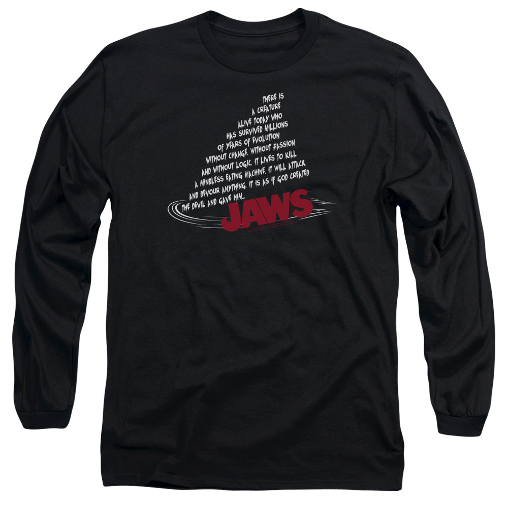 JAWS/DORSAL TEXT - L/S ADULT 18/1 - BLACK