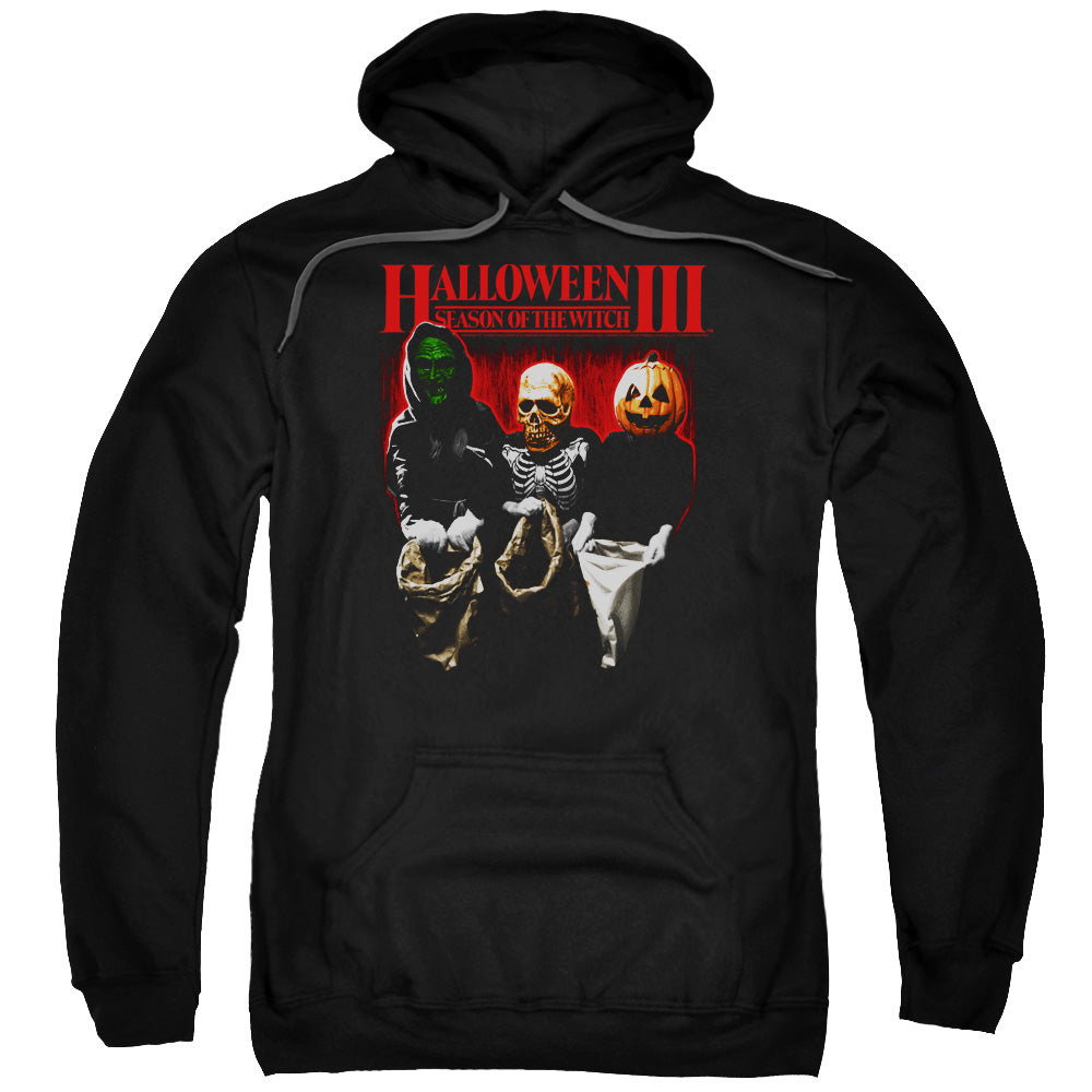 HALLOWEEN III/TRICK OR TREAT - ADULT PULLOVER HOODIE - BLACK