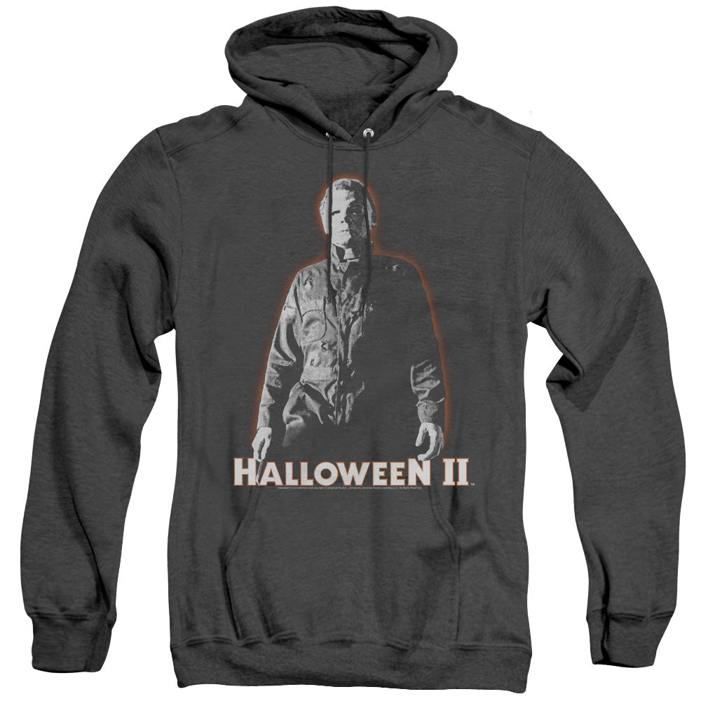 HALLOWEEN II/MICHAEL MYERS - ADULT HEATHER HOODIE - BLACK
