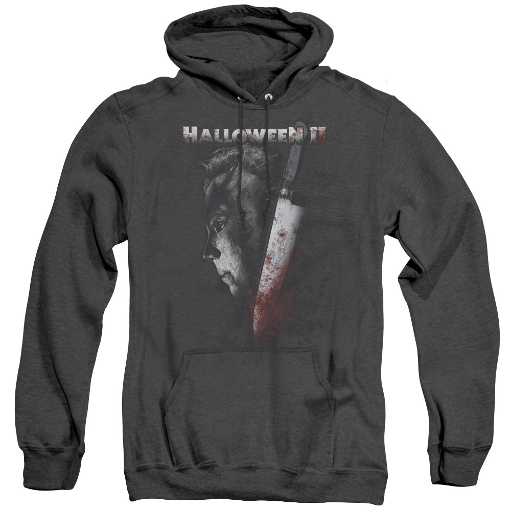 HALLOWEEN II/COLD GAZE - ADULT HEATHER HOODIE - BLACK