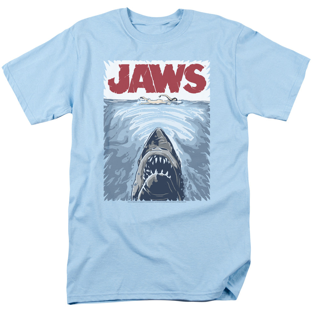 JAWS/GRAPHIC POSTER - S/S ADULT 18/1 - LIGHT BLUE