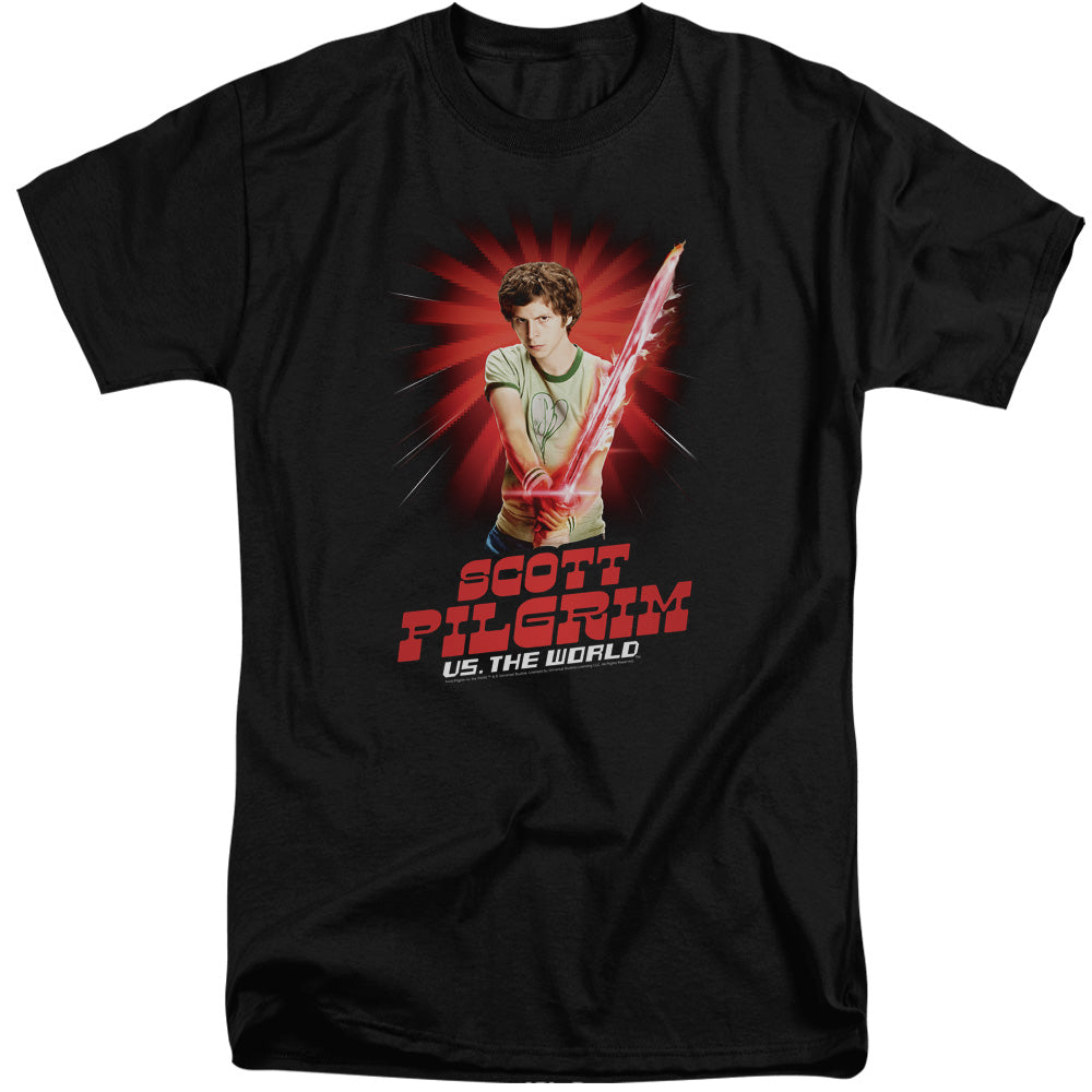 SCOTT PILGRIM/SUPER SWORD - S/S ADULT TALL 18/1 - BLACK