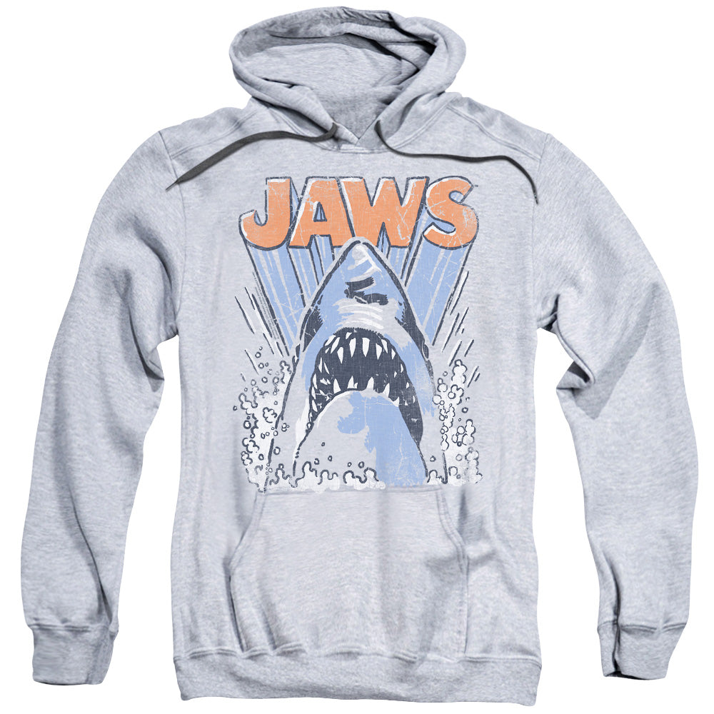 JAWS/COMIC SPLASH - ADULT PULLOVER HOODIE - ATHLETIC HEATHER