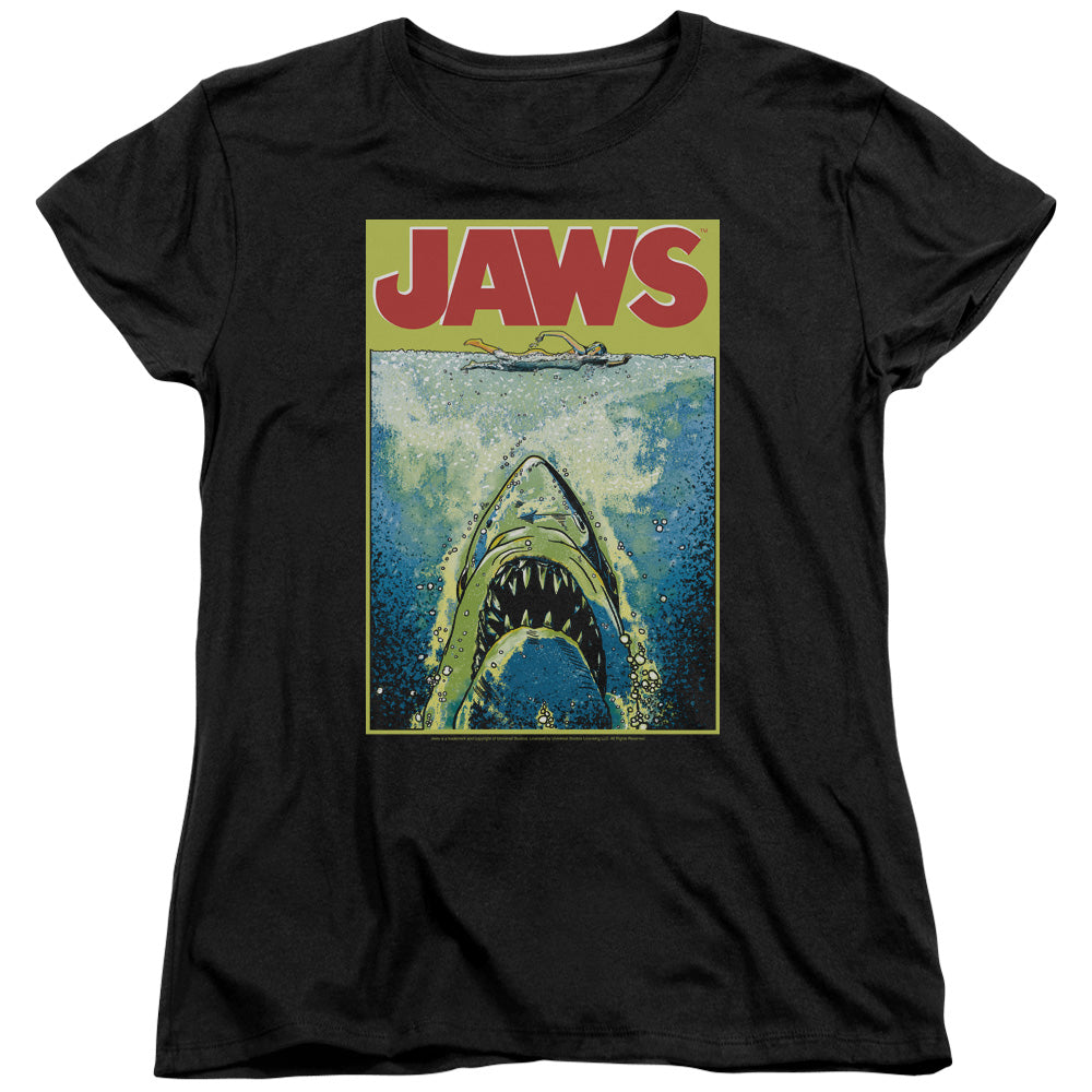 JAWS/BRIGHT JAWS - S/S WOMENS TEE - BLACK