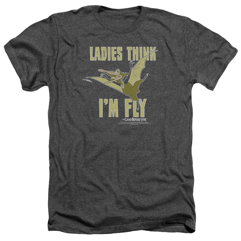 LAND BEFORE TIME/IM FLY - ADULT HEATHER - CHARCOAL