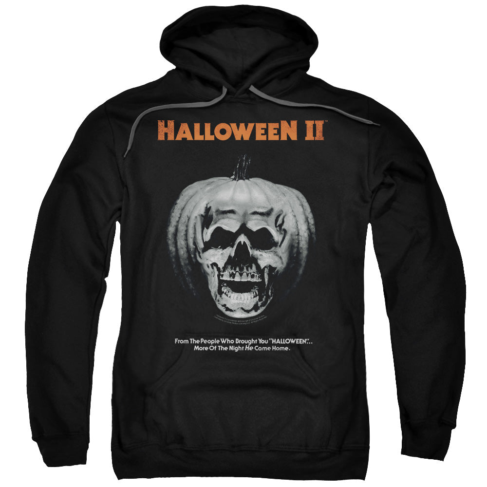 HALLOWEEN II/PUMPKIN POSTER - ADULT PULLOVER HOODIE - BLACK