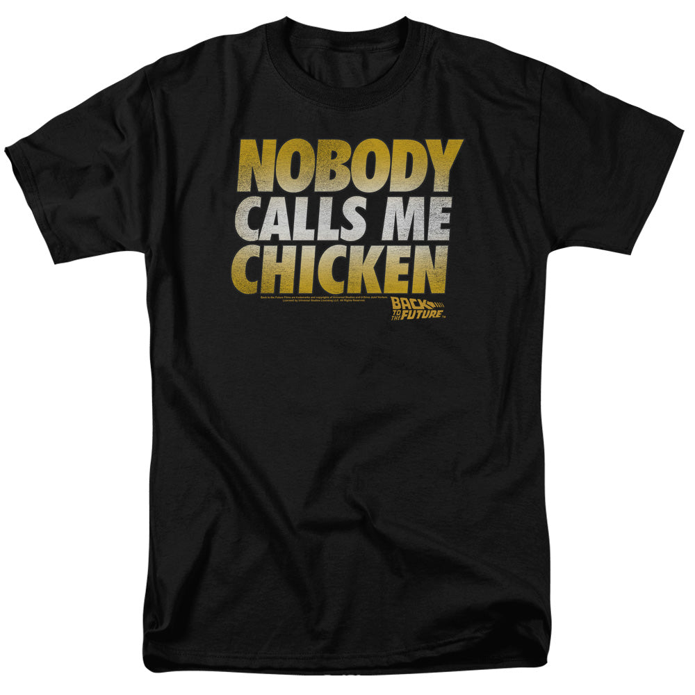 BACK TO THE FUTURE/CHICKEN - S/S ADULT 18/1 - BLACK
