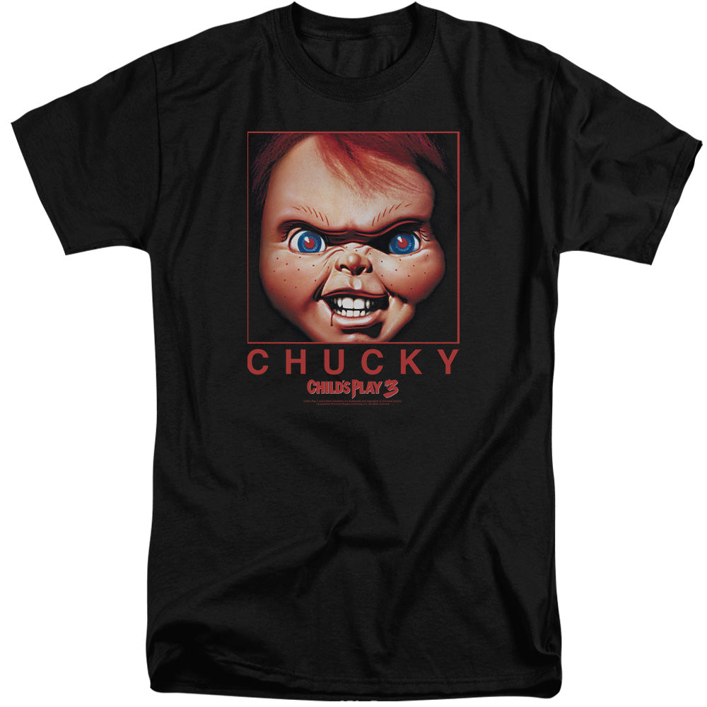 CHILDS PLAY 3/CHUCKY SQUARED - S/S ADULT TALL 18/1 - BLACK