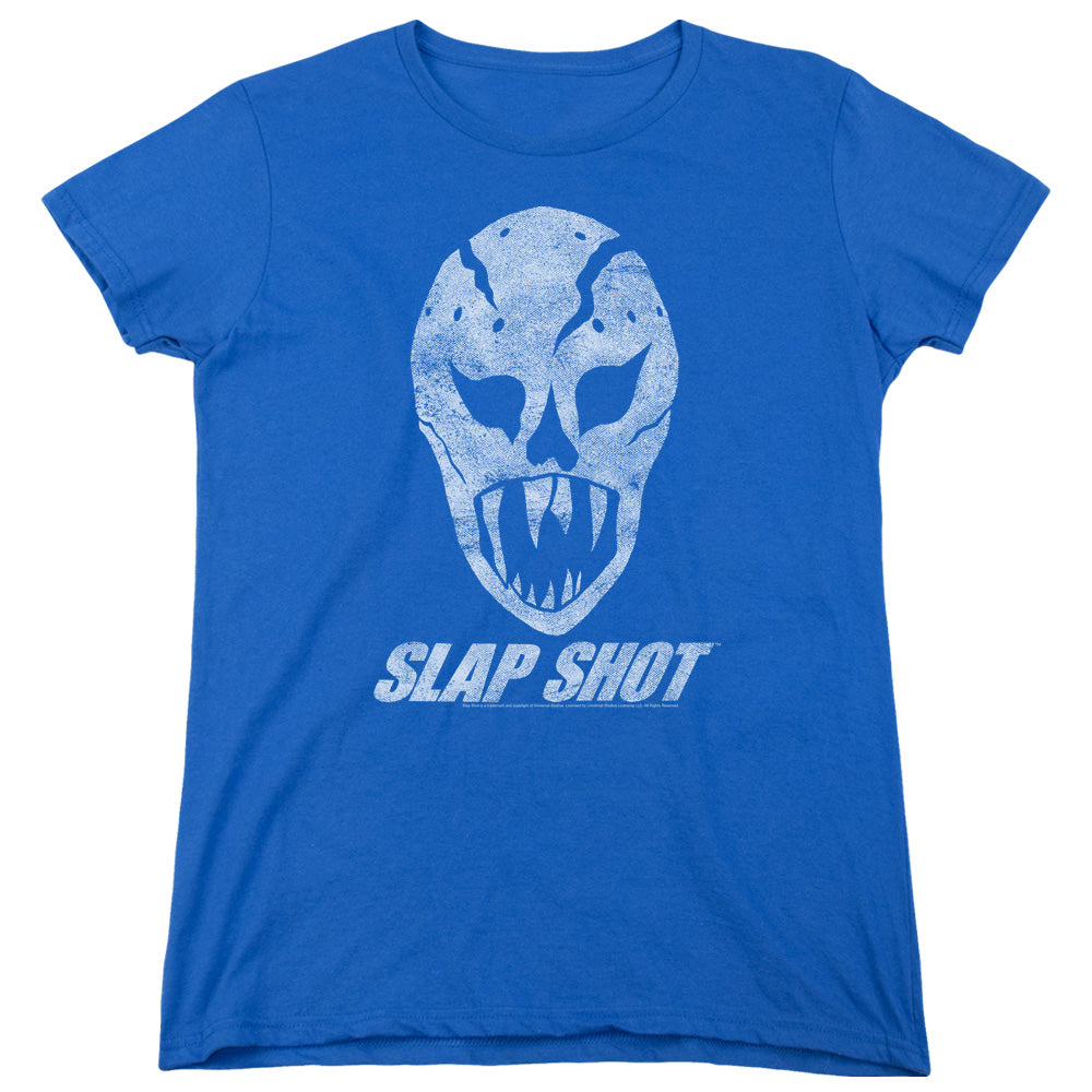SLAP SHOT/THE MASK - S/S WOMENS TEE - ROYAL BLUE