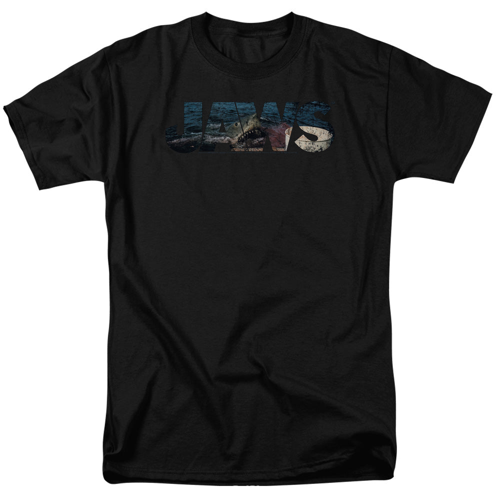 JAWS/LOGO CUTOUT - S/S ADULT 18/1  -  BLACK