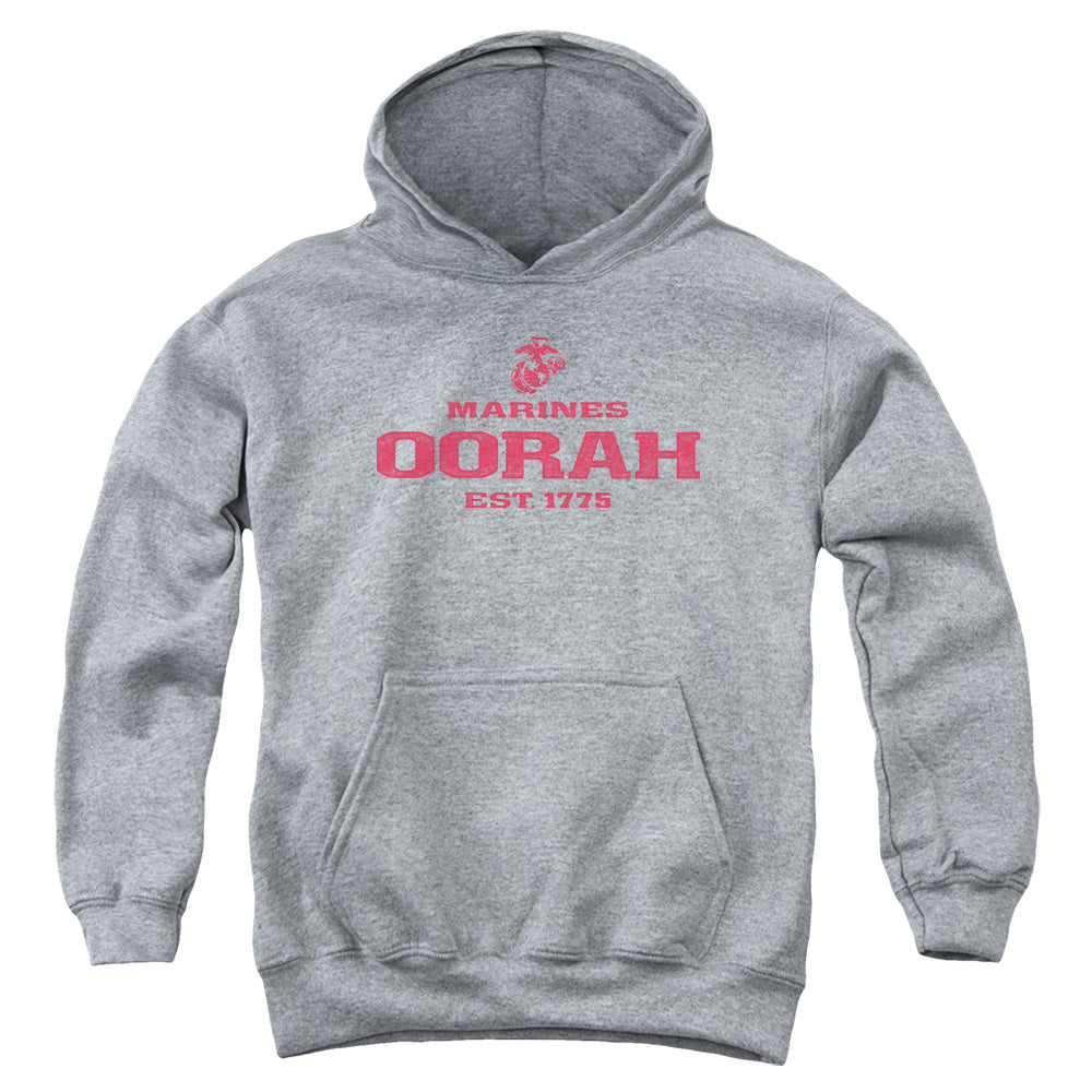 US MARINE CORPS/OORAH - YOUTH PULLOVER HOODIE - ATHLETIC HEATHER
