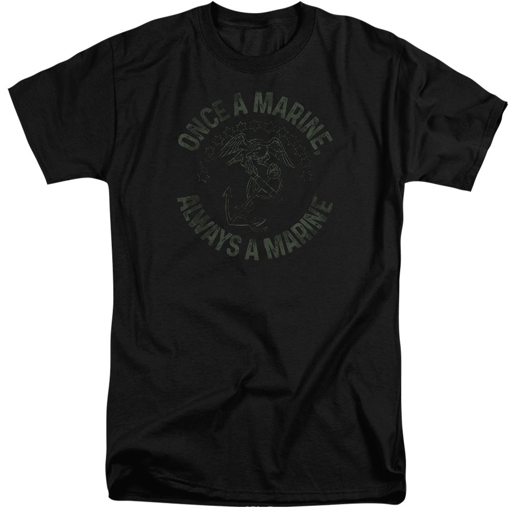 US MARINE CORPS/ALWAYS A MARINE - S/S ADULT TALL 18/1 - BLACK